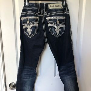Rock revival studded jeans, petite size 26.